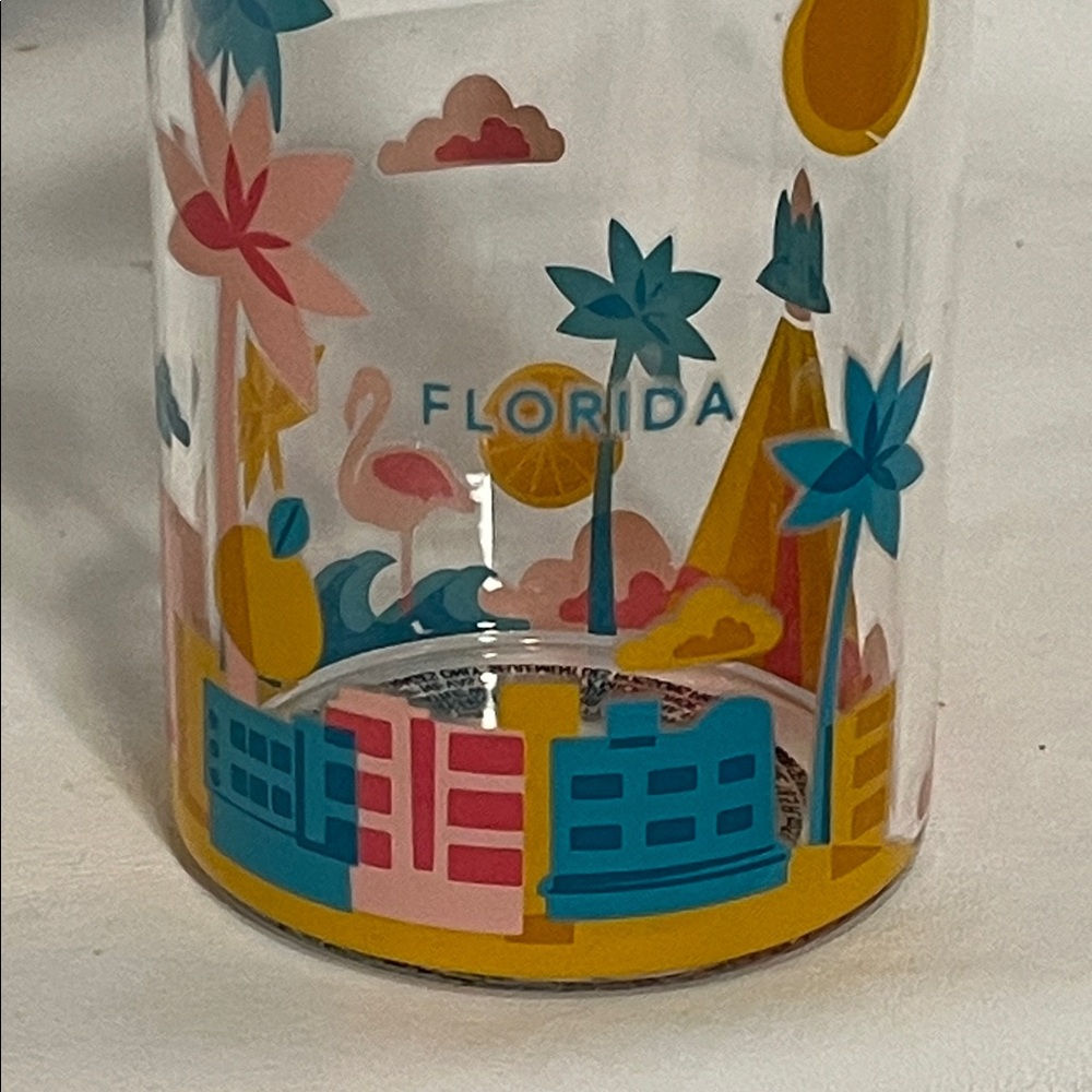 Starbucks Florida You Are Here Glass Water Bottle